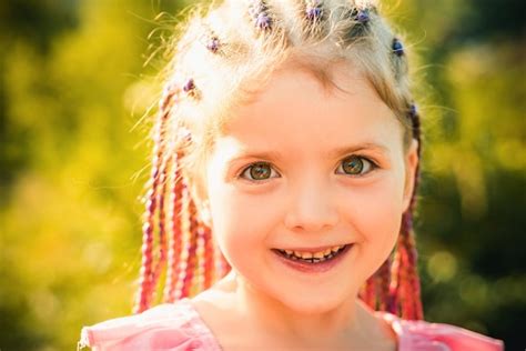 Premium Photo Child Girl With Stylish Hair Rope Dreadlocks Kid With