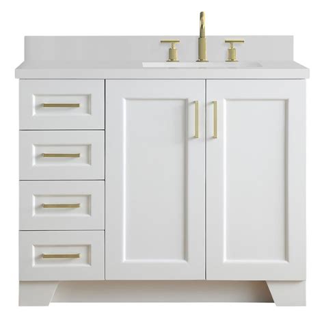Sink On Right Side Bathroom Vanities Bath The Home Depot