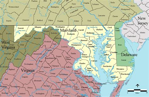 Maryland County Map Printable