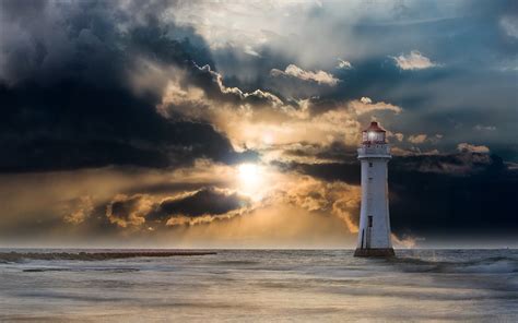 Lighthouse Sea Sunset Free Photo On Pixabay Pixabay