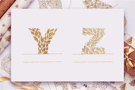 Download Christmas Flowers Split SVG Alphabet By Craft-N-Cuts ...
