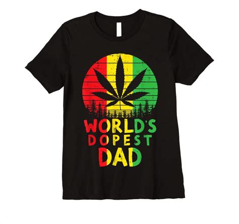New Mens Worlds Dopest Dad Rasta Jamaican Weed Cannabis Stoner T T