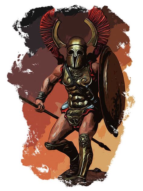 With jason isaacs, jay benedict, stanley townsend, seamus o'neill. Ancient Spartan Warrior Painting by AM FineArtPrints