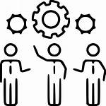 Icon Partnership Teamwork Organization Gears Idea Clipart