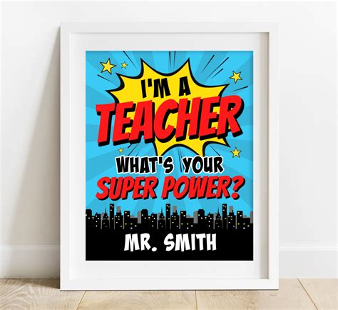 Personalized Superhero Teacher Printables Kara Creates