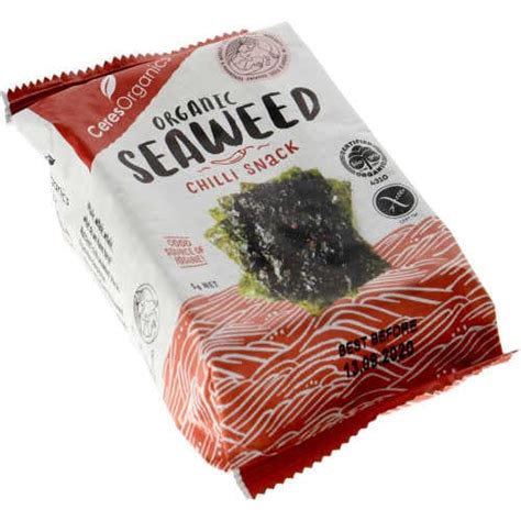 Buy Ceres Organics Seaweed Snack Mild Chilli Nori 5g Online At