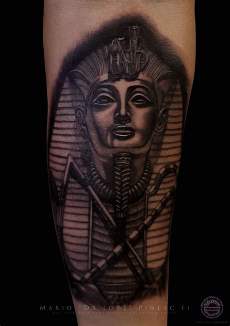 Realistic Black And Grey Pharaoh Tattoo Ägypten Tattoo Ägypten