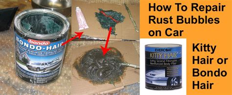 Detailed step by step procedure to repair rust How To Repair Rust on Car Using Kitty Hair or Bondo Hair