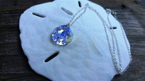 Sparkling Mermaid Necklace Swarovski Elements By Fishesgivekisses