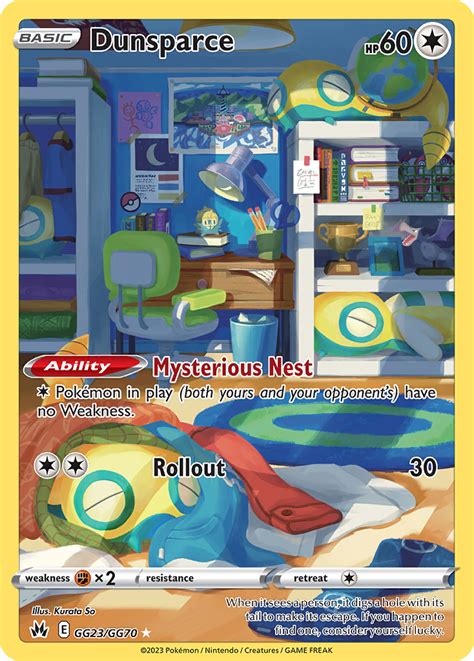 Dunsparce Crown Zenith Pokemon Card Pikawiz