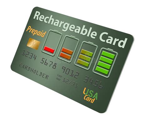 You can load and reload these prepaid cards with money from your bank. Here Is A Rechargeable, Refillable Prepaid Credit Card. Stock Illustration - Illustration of ...