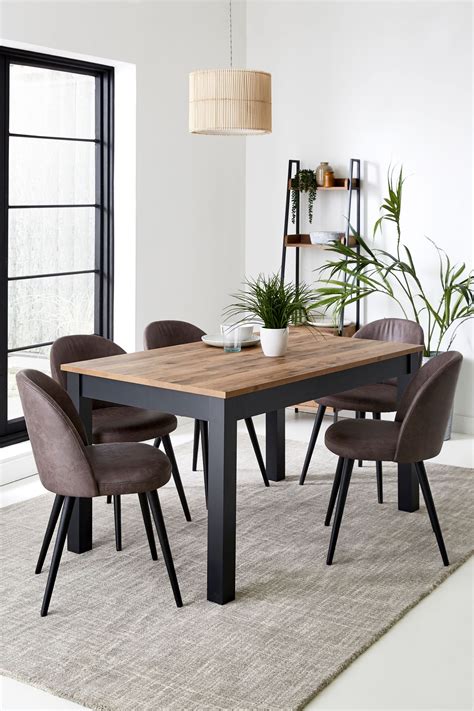 Buy Dark Bronx Oak Effect 6 To 10 Seater Extending Dining Table From