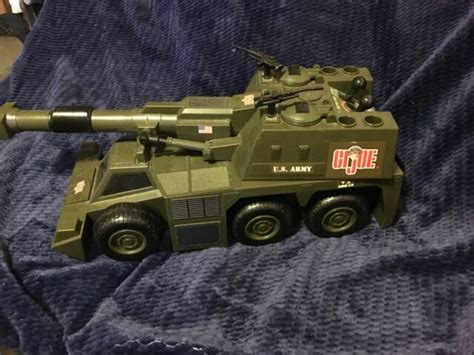 Initially the line consisted of 8 inch tall, highly articulated figures and vehicles designed for them. Gi Joe 2HQ-12 Hasbro Motorized War Tank 2002 U.S Army ...