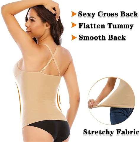 women s shapewear camisole tank tops tummy control vest compression cami shaper ebay