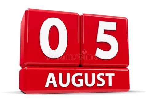 Cubes With August Sign Stock Illustration Illustration Of Annual
