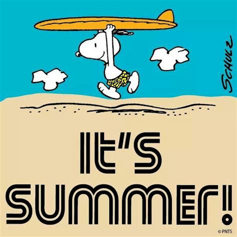 Its Summer Lustig Illustration Snoopy Liebe Snoppy