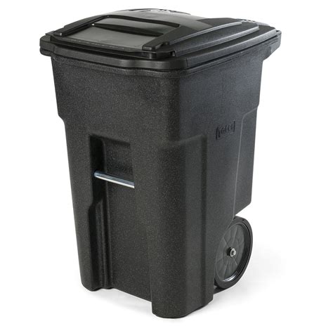 Toter 48 Gal Trash Can Blackstone With Quiet Wheels And Lid