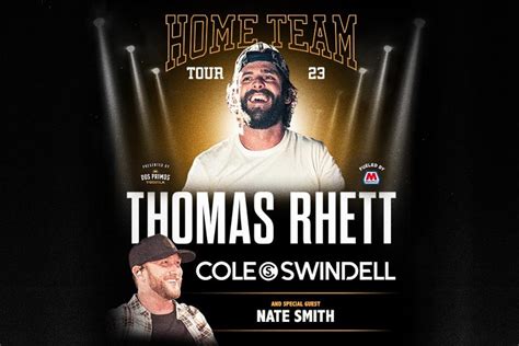Thomas Rhett Cole Swindell And Nate Smith At Cajundome On 16 Jun 2023
