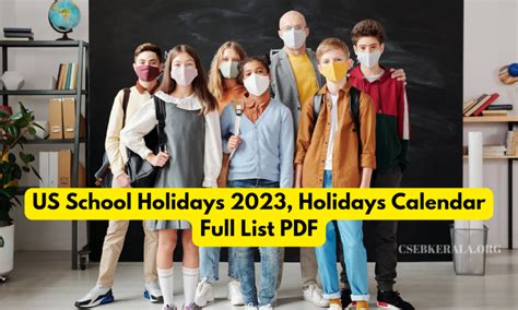 Us School Holidays 2023 United States School Holidays Full List Pdf