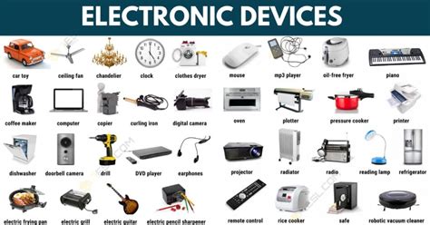 Common Electronic Devices In English With Pictures Esl Images