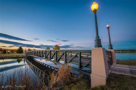 Sloans Lake Bridge Twilight Denver Colorado Scenic