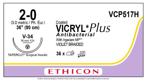Vcp517h Coated Vicryl Plus Antibacterial Polyglactin 910 Suture