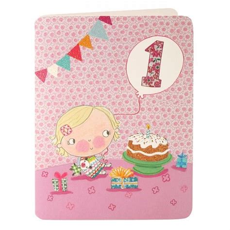 As it can be personalised it is perfect for a. Baby Girls First Birthday Card - Karenza Paperie