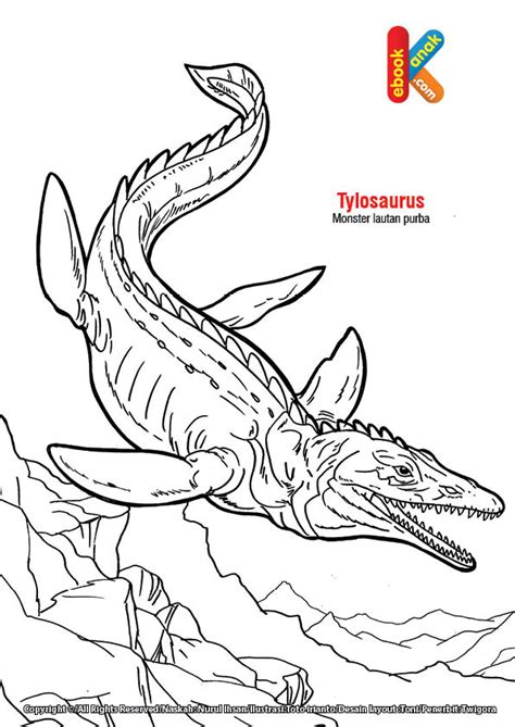 tylosaurus monster lautan purba  anak