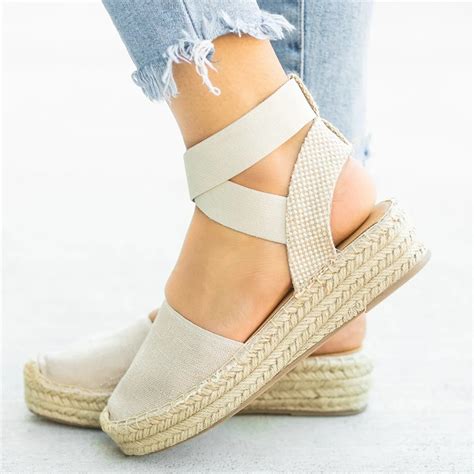 Sysea Womens Closed Toe Slingback Strappy Mid Heel Platform Sandals