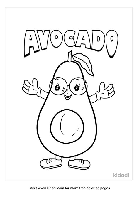 Avocado Coloring Pages Printable Coloring Pages