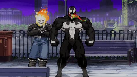 Venom And Ghost Rider Mugen Mvc2 Tag Gameplay Youtube