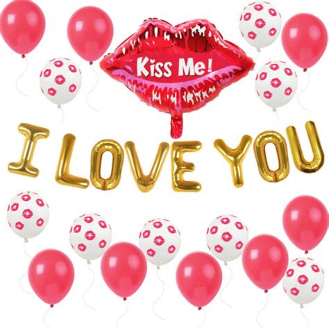 22 Pack I Love You Balloons Foil Balloon Valentines Day Wedding