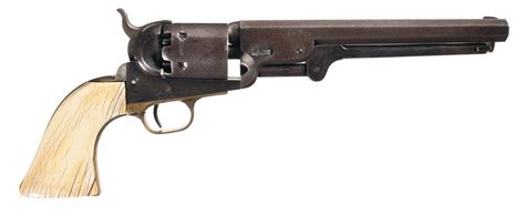 Colt Model 1851 Navy Percussion Revolver With Ivory Grip