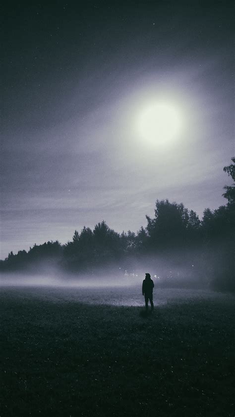 1080x1920 1080x1920 Moon Person Photography Hd Dark Night Alone