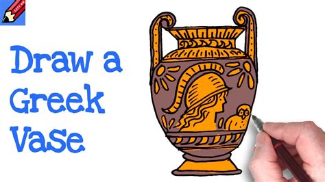 How To Draw A Greek Vase Real Easy Volute Krater Youtube