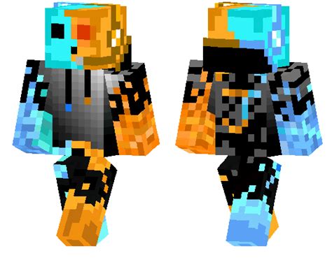 Fire Blue And Orange Slime Edition Minecraft Pe Skins