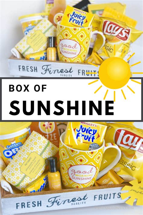 Sending Sunshine Box Of Sunshine Printable Gift Tag Friend Etsy Artofit