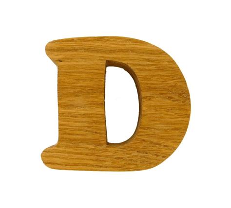 D Small Oak Letter