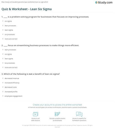 The test is scored by measuring the deviation of the bisection from the true center of the line. Quiz & Worksheet - Lean Six Sigma | Study.com