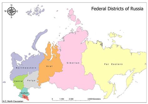 Federal Districts Of Russia Mappr