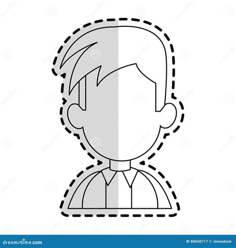 Faceless Man Cartoon Icon Image Stock Illustration Illustration Of Handsome Symbol 88650717