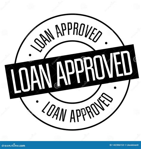 Loan Approved Stamp On White Stock Vector Illustration Of Borrowing
