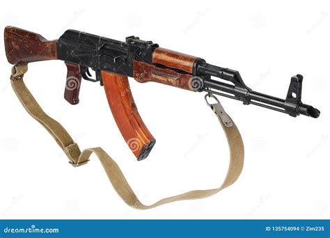 Ak 47 Akm Assault Rifle Isolated On White Stock Photo Image Of
