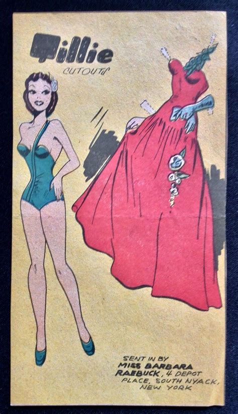 Tillie The Toiler Sunday Funnies Paper Doll 1949 Uncut Newspaper Section In 2023 Paper