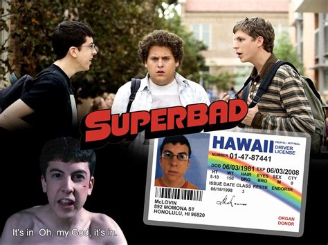 Mclovin Fake Id Card Superbad Super Bad Fogell Hi Hawaii Prop Drivers