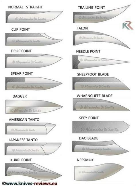 Knife Tip Close Ups And Names Skinning Knife Knife Making Knife