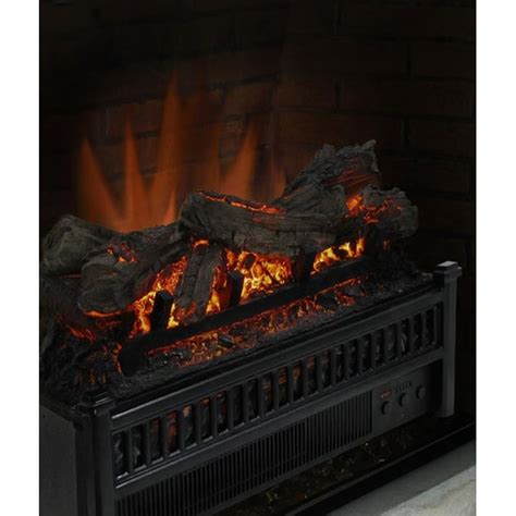 Pleasant Hearth 23 In W 4600 Btu Black Electric Fireplace Logs With