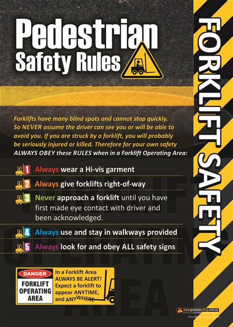 Forklift Pedestrians Safety Posters Promote Safety Safety Posters Pedestrian Safety