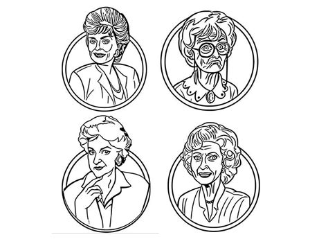 You will receive a password allowing you to access the golden girls pdf. Golden Girls Faces 4 Pack 4 Pack SVG file for Circuit or | Etsy | Golden girls, Coloring pages ...