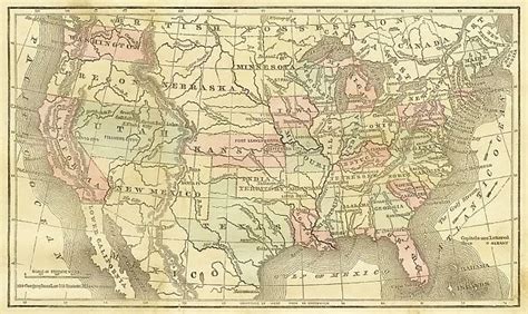 Map Of United States 1856 Print 13668777 Puzzle Framed Photos